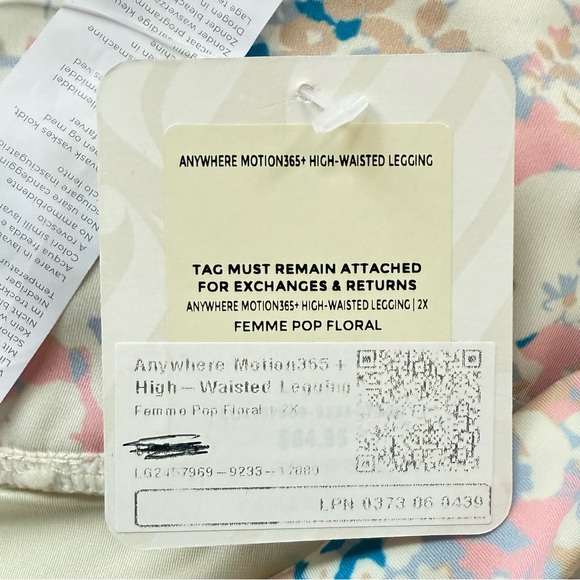 FABLETICS NEW ANYWHERE MOTION365+ LEGGING FEMME POP FLORAL 2X - Picture 15 of 15